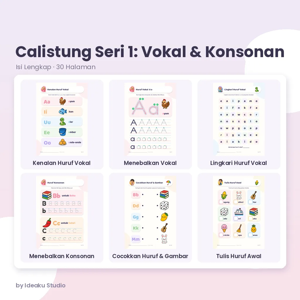 Calistung Seri 1: Huruf Vokal & Konsonan – preview 2