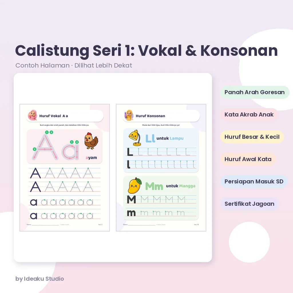 Calistung Seri 1: Huruf Vokal & Konsonan – preview 3